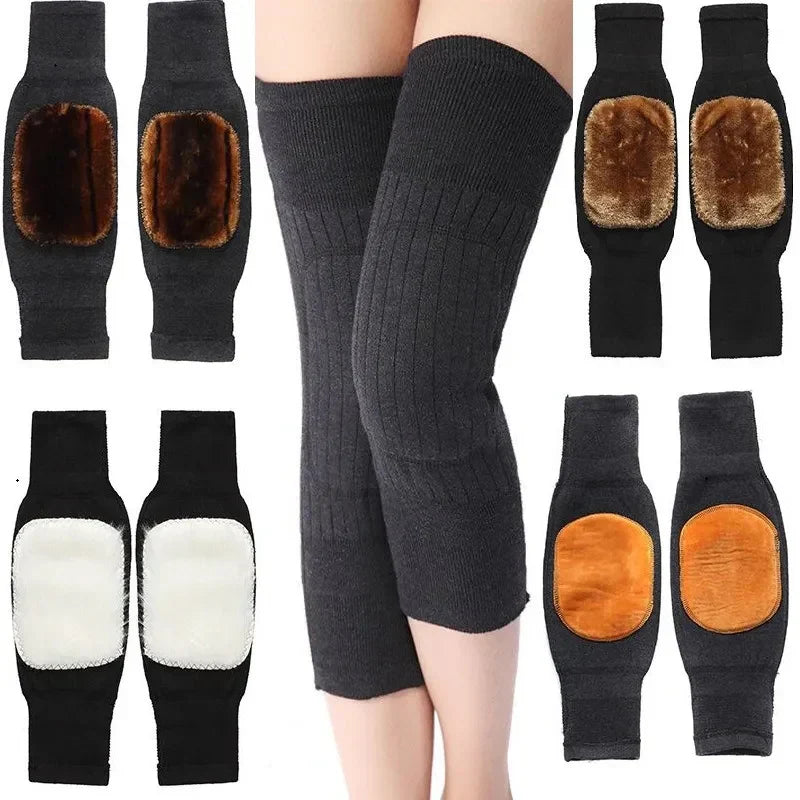 1 Pair Winter Wool Knee Pads Warm